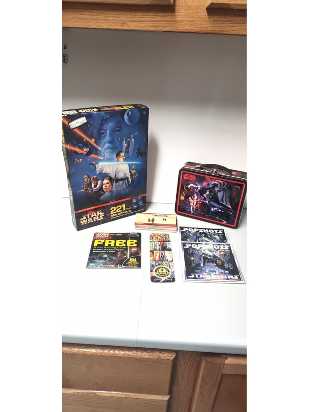 Star Wars Collectors Lot Vintage Cards Darth Vader Lunch Box 221 Pc Puzzle Topps